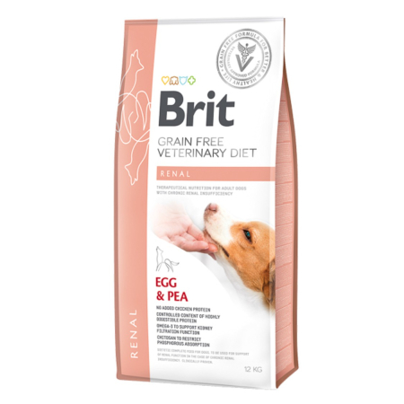 Diete veterinare caini - Brit Grain Free Veterinary Diets Dog Renal, 12 kg