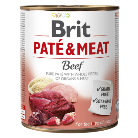 Hrana Umeda Caini - Brit Pate and Meat Beef 800 g