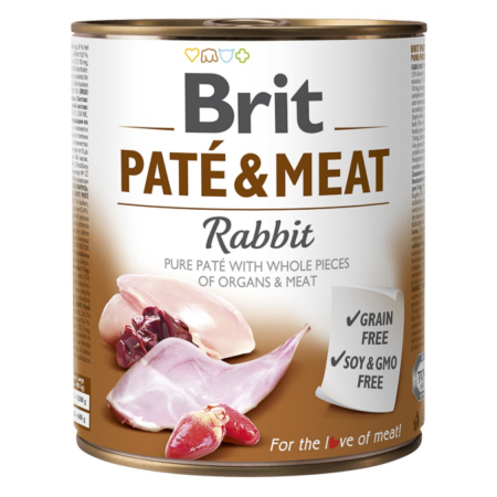 Caini - Brit Pate and Meat Rabbit 800 g