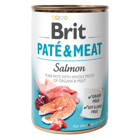 Hrana Umeda Caini - Brit Pate and Meat Salmon 400 g