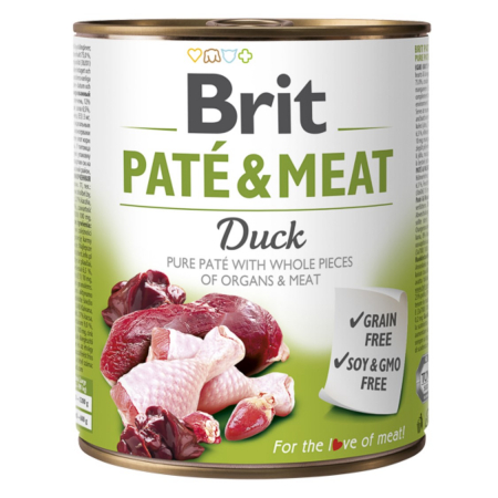 Caini - Brit Pate and Meat Duck 800 g