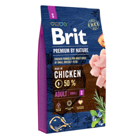 Hrana Uscata Caini - Hrana uscata pentru caini Brit Premium by Nature Adult Small 8 kg