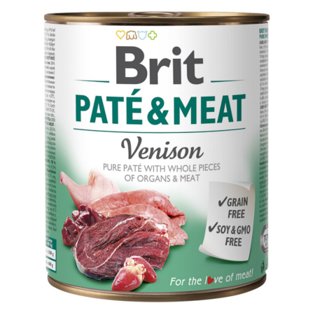 Hrana Umeda Caini - Brit Pate and Meat Venison 800 g