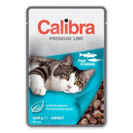 Hrana Umeda - Calibra Cat Pouch Premium Line Adult Trout & Salmon 100 g