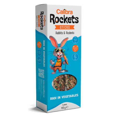 Hrana Rozatoare - Calibra Rockets Sticks Rabbits & Rodents Vegetables 120 g