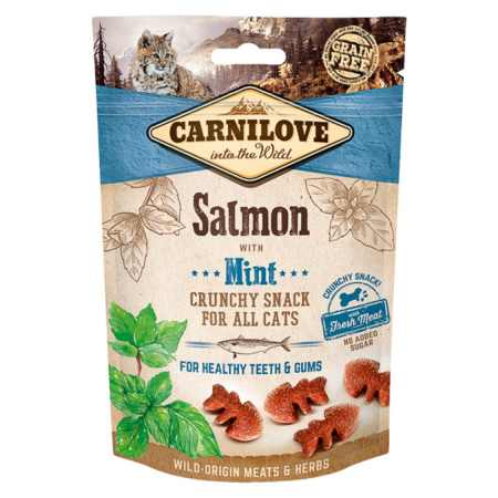 Recompense Delicioase - Carnilove Cat Crunchy Snack Salmon with Mint 50 g
