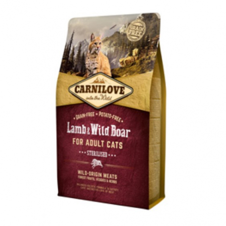 Pisici - Carnilove Lamb and Wild Boar Cats Sterilised 2 kg
