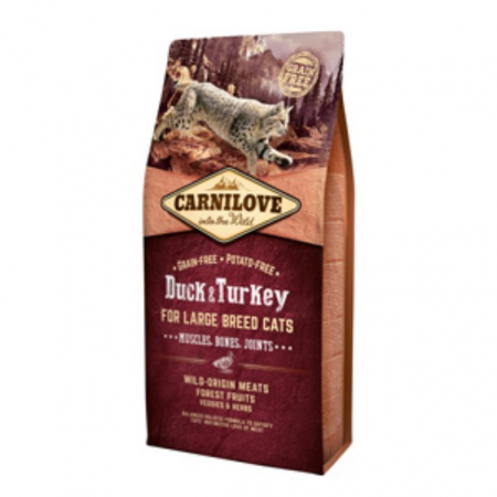 Hrana Uscata Pisici - Carnilove Duck & Turkey Large Breed Cats 6 kg