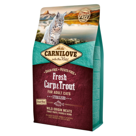 Hrana Uscata Pisici - Carnilove Fresh Carp & Trout Sterilised for Adult Cats 2 kg