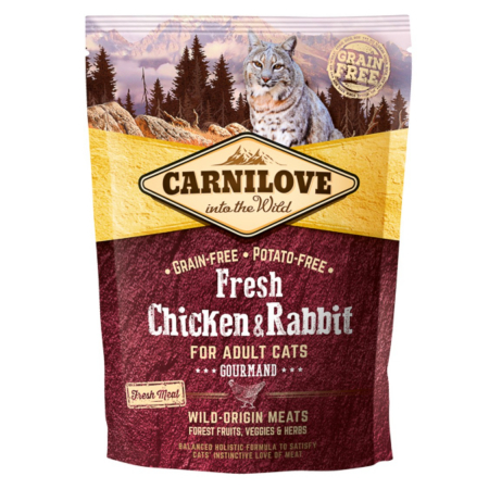 Pisici - Carnilove Fresh Chicken & Rabbit for Adult Cats 400 g