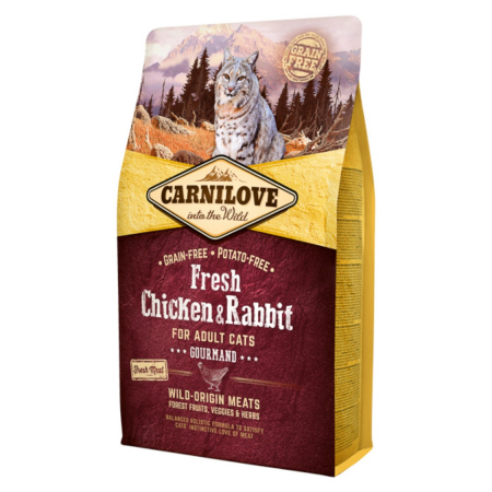 Pisici - Carnilove Fresh Chicken & Rabbit for Adult Cats 6 kg