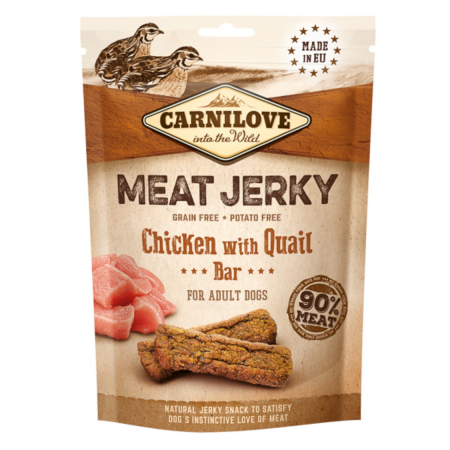 Caini - Carnilove Jerky Chicken with Quail Bar 100 g