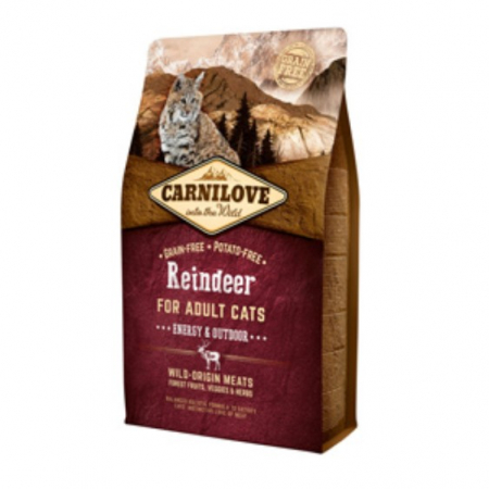 Pisici - Carnilove Reindeer Cats Energy and Outdoor 2 kg