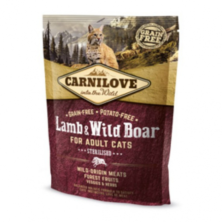 Pisici - Carnilove Lamb and Wild Boar Cats Sterilised  400 g