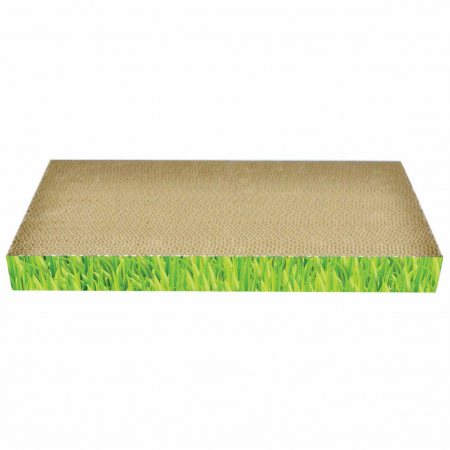 Ansambluri de joaca, sisaluri - Carton de zgariat pentru pisici, 48.26×22.86×5.08 cm, Verde