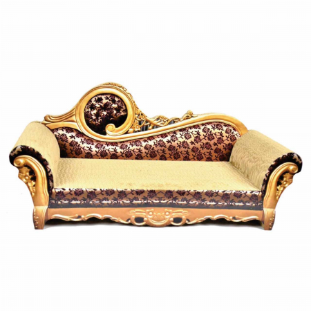Pisici - Carton de zgariat pentru pisici, model canapea roiala, 63.5×29.85×25.4 cm, Crem