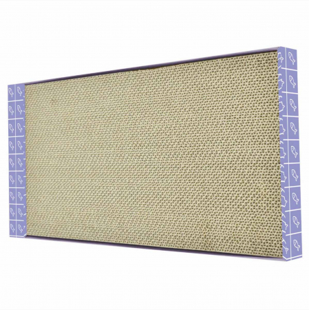 Ansambluri de joaca, sisaluri - Carton de zgariat pentru pisici, model tabla dubla, 45.38×24.76×3.81 cm, Mov