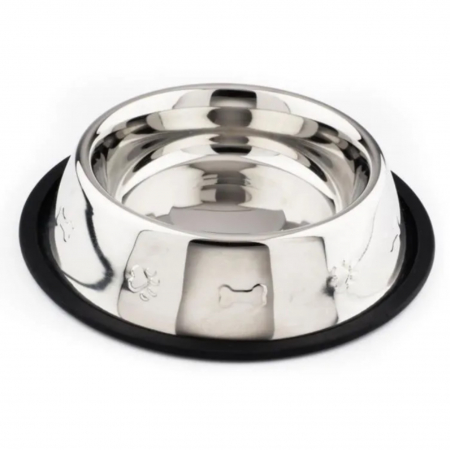 Castroane si boluri pentru apa si mancare - Castron Inox Antiderapant Agility 400 ml 19 cm