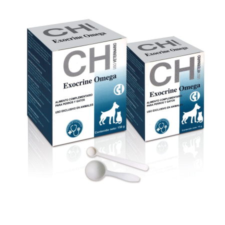 Afectiuni Digestive - CH EXOCRINE OMEGA Supliment nutritiv pentru caini si pisici, utilizat in afectini pancreatice si de malabsorbtie 75 g
