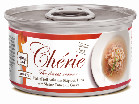 Hrana Umeda - Cherie Adult Cat Grain Free Mix Fulgi de Ton cu Creveti in Sos  80 g