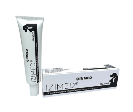Farmacie Caini - Izimed, Gel oftalmic cu 2% acid hyaluronic pentru caini si pisici , 30 g
