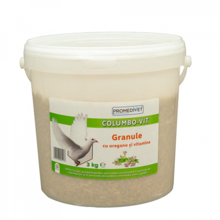 Farmacie pasari - Hrana porumbei, Columbo-Vit granule cu oregano si vitamine 3kg