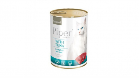 Pisici - Conserva hrana umeda Piper Cat Sterilised, Ton 400 g