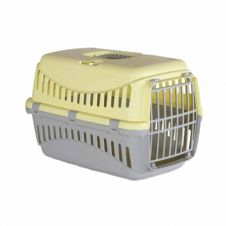 Custi transport - Pisici - Cusca transport animale MPB GIPSY XS, 39x26x25 cm, usa plastic, Galben