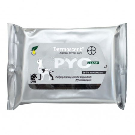Pisici - Dermoscent Pyo Clean Servetele - 20 Servetele