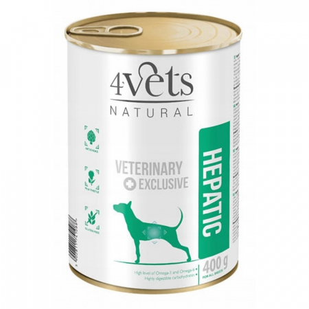 Diete veterinare caini - Dieta veterinara Hepatic Support pentru caini 4VetS, 400 g