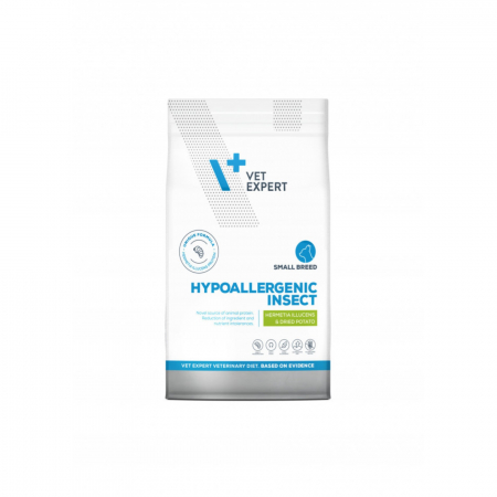 Diete veterinare caini - Dieta veterinara hipoalergenica dog insect, VETEXPERT, talie mica, 2 kg