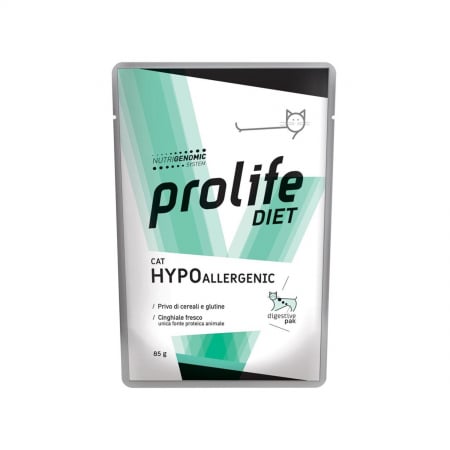 Diete veterinare pisici - Dieta veterinara umeda prolife hypoallergenic pentru pisici plic 85g