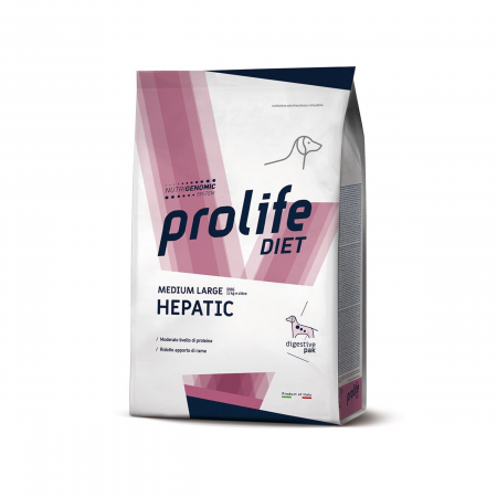 Caini - Dieta veterinara uscata prolife hepatic pentru caini de talie medie/mare 8 kg