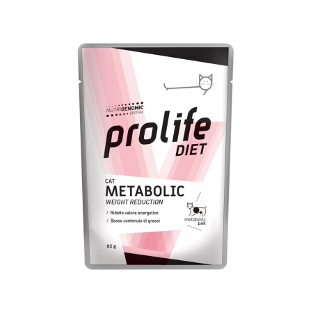 Pisici - Dieta veterinara umeda prolife metabolic pentru pisici plic 1x85g