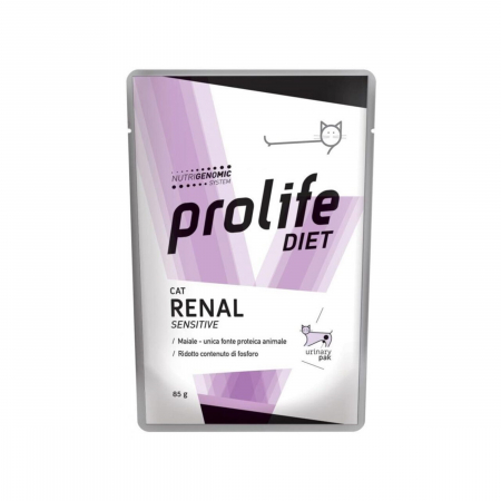 Pisici - Dieta veterinara umeda prolife renal sensitive pentru pisici plic 85g