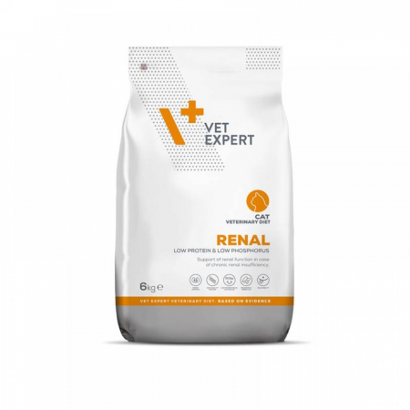 Pisici - Dieta veterinară uscată, pentru pisici adulte, Vet Expert Renal Cat 6 kg