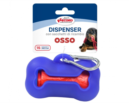 Dispenser pungi igienice, silicon Os - Albastru [1]