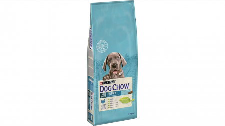 Caini - Dog Chow Puppy Large Breed cu Curcan 14 kg