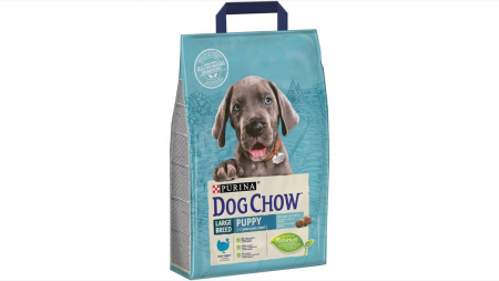 Caini - Dog Chow Puppy Large Breed cu Curcan 2.5 kg
