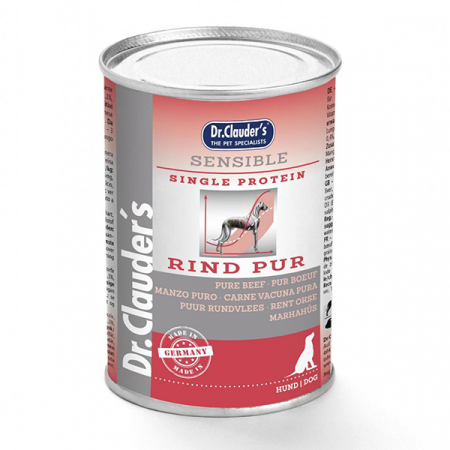 Diete veterinare caini - Dr. Clauder`s – Hipoalergenic – Monoproteic – Vită 100% - 400 g