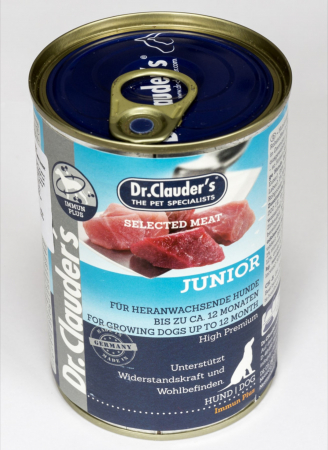 Hrana Umeda Caini - Dr. Clauder`s Selected Meat Junior, 400 g