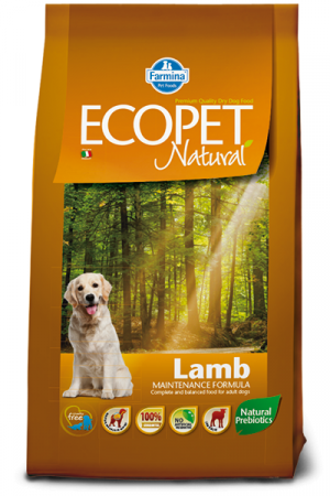 Caini - Ecopet Natural Caine Adult Miel si Orez - 12 kg