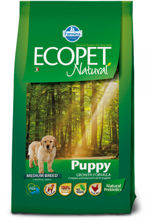 Hrana Uscata Caini - Ecopet Natural Caine Puppy - 12 kg