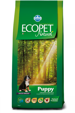 Hrana Uscata Caini - Ecopet Natural Caine Puppy Maxi - 12 kg