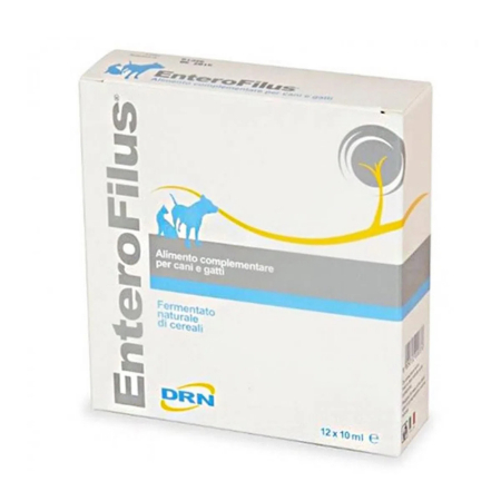 Pisici - Enterofilus, supliment, 12 fiole x 10 ml solutie buvabila