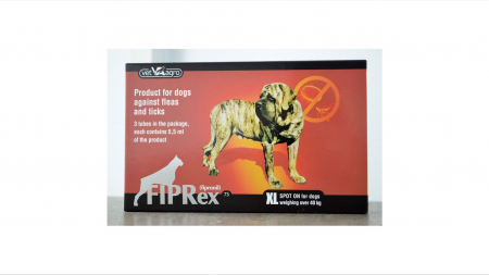 Antiparazitare interne si externe - Fiprex 75 XL pentru caini 40-60 kg - 3 pipete Antiparazitare