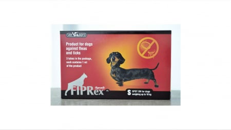 Antiparazitare interne si externe - Fiprex 75 S pentru caini 2-10 kg - 3 pipete Antiparazitare