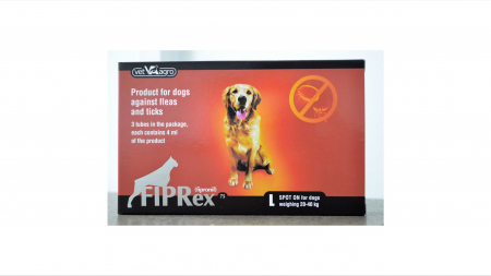 Antiparazitare interne si externe - Fiprex 75 L pentru caini 20-40 kg - 3 pipete Antiparazitare