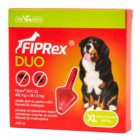 Caini - Fiprex Duo XL Dog >40 kg x 1 pipeta antiparazitare