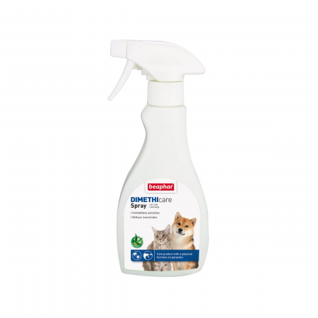 Deparazitare externa - Beaphar Dimethicare Spray Antiparazitar pentru Caini si Pisici, 250 ml